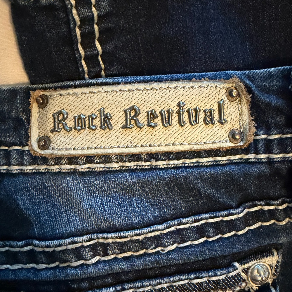 Rock Revival Women’s Dark Wash Bootcut Jeans Rosalin - Picture 9 of 9